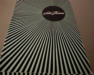 So many items are in their original boxes! Here is a quick look at a bunch of them! Seth Thomas Clock!