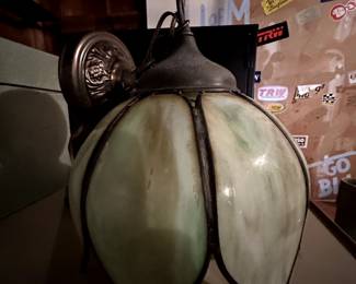 A lovely Slag Glass Tulip Sconce!