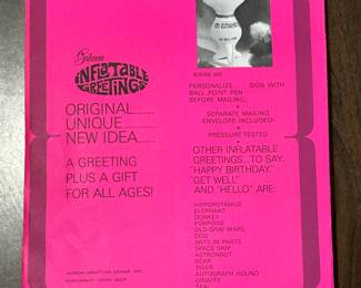 A TRIO of Vintage Gibson 19” Inflatable Greetings! MINT IN THE ORIGINAL UNOPENED PACKAGE!