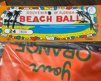 A TRIO of Vintage Inflatable Beech Balls from Florida! MINT IN THE ORIGINAL UNOPENED PACKAGES!