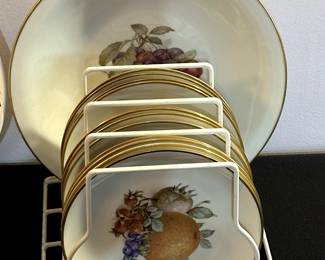 A superb set of TWELVE Baronet China Fruit Plates with Platter by Eschenbach Bavaria-Germany!