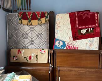 The linen department is open and waiting for you on the second floor! Towels, sheets, blankets, quilts and more! Vintage to new, in unopened packages! We have it all!