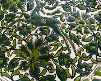 A pair of Vintage Apollon Ceramic Archangelos Rhodes Plates! Hand Painted!