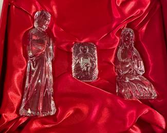 The Christmas Department is coming along nicely! There are MANY collections throughout! This is a closeup shot of the Waterford Collection! This is a STUNNING Nativity set!