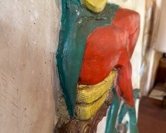 This is a very interesting and LARGE art piece! It is a beautiful relief! Unsigned!