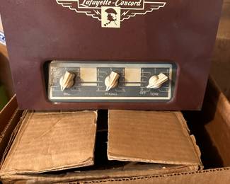 This was found TODAY! A FANTASTIC Vintage Lafayette Concord Tube Amplifier PA. Comes with extra tubes, speakers, microphone and other assorted goodies!