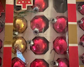 The Christmas Department is coming along nicely! There are MANY collections throughout! Vintage ornaments!