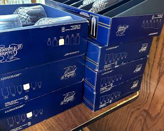 Crystal Flutes and Highballs in their original boxes!