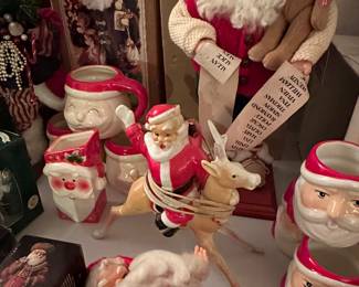 A GREAT Santa on Reindeer! Rosbro? Rosen? And those mugs!