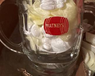 This was yet ANOTHER Surprise box! There are nearly 30 MINT WRAPPED Mugs and two Tappers from the Watneys Red Barrel Beer! A British import! Watneys Red Barrel beer was brewed from 1837 - 1979! That means these items are a minimum of 44 years old! All are in NEAR MINT CONDITION! They haven't seen the light for years!