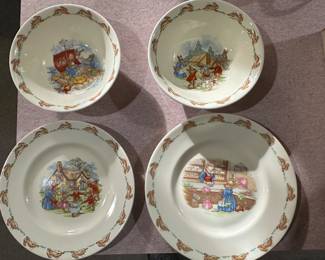 Vintage Royal Doulton Bunnykins 3-Piece Child's Set! Plate, Bowl and Mug! Unpacked from the original box today! SUPERB MINT CONDITION!