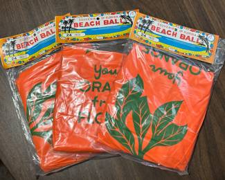 A TRIO of Vintage Inflatable Beech Balls from Florida! MINT IN THE ORIGINAL UNOPENED PACKAGES!