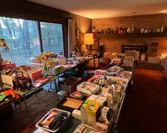 A long shot of the family room! This is also where all the train items are!