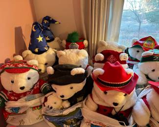 They fill the room and are THREE deep on the tables! Most also have their original bags they came in!