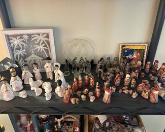 The Christmas Department is coming along nicely! There are MANY collections throughout! This ENTIRE shelving unit is Nativity sets from around the world!