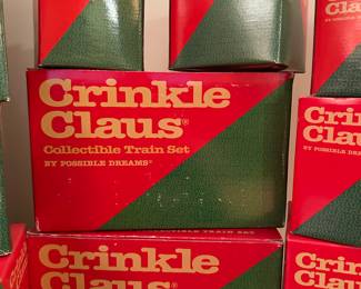A Large collection of CRINKLE CLAUS Figurines! All MINT IN THEIR ORIGINAL BOXES!