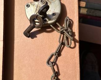I believe this to be an old Railroad Padlock with Keys!