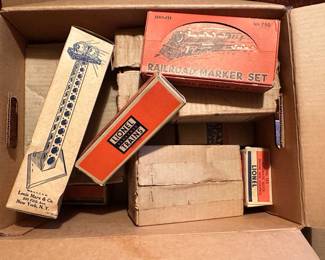 Just opened this BRILLIANT box of Old Train Toys! Will have close ups pics of this box once we get them all displayed over the weekend! This is one of TWO boxes we found! They look to be in superb vintage condition!