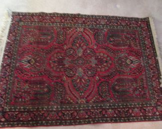 Older Oriental Wool Area Rug, 3/1/2' x 5'  