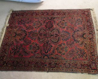 Older Oriental Wool Area Rug, 3 1/2' X 5'
