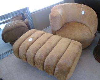 Channel-Upholstered Ottoman, 40" X 23"