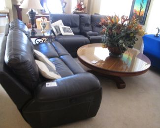 Modular Seating TV-Style Units, Dark Brown                          (Sold in Individual Units)  Left Unit, 76" X 40".                           Background Unit, 89" X 40"