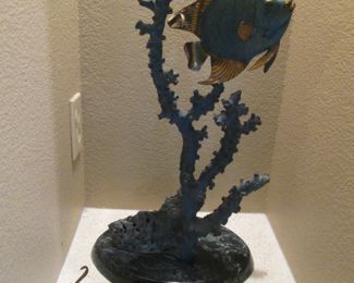 Tropical Fish Bronze Sculpture by Kirk McGuire,          10" X 20" High