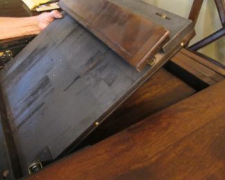 Dining Table 18" Leaf Housed Under Table