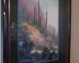 "Saguaro Cactus" by James Coleman, Limited Edition Lithograph, 32" X 42"