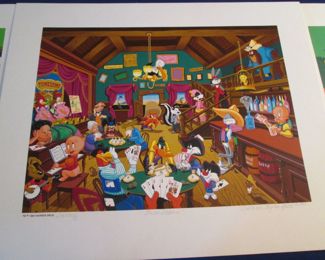  Warner Bros. "Tune Salon", 1995, by Melanie Taylor Kent, Limited Edition Giclee, 12" X 16"
