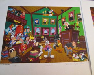  Warner Bros. "Courtune", 1995, by Melanie Taylor Kent,  Limited Edition Giclee, 12" x 16"