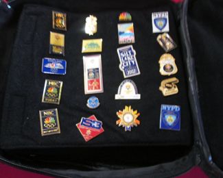 Extensive Olympic Pin Collection in Case