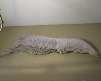 Decorative Angel's Wing, Plaster, 5' Wide 