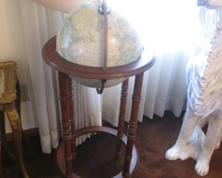 Vintage "Cram's Imperial World Globe" in 36" Rotating Stand