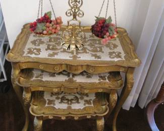 Vintage Florentine-Style Nesting Tables