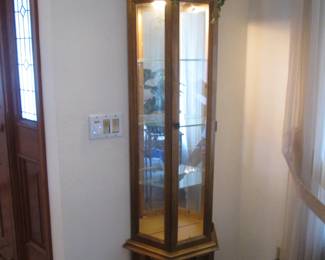 Curio Cabinet, Lighted, 22" X 11" X 72"