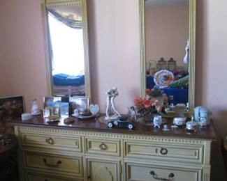 Bedroom Group by Stanley: Dresser/2-Mirrors, 70" X 18" X 72" High, Including Mirror
