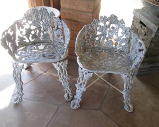 Pair of Iron Patio Chairs