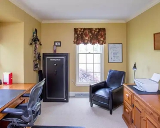 Office desk, chairs, credenza for sale