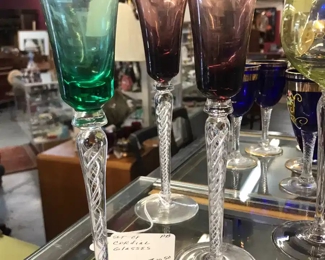 Love these mixed color Cordial Glasses