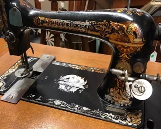Singer Treadle Machine in cabinet