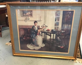 "The Blue Kimona" Print by Marguerite S Pearson