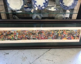 Love this Print "One Dream - A Thousand Colors" All the winning Kentucky Derby jockeys and horses through the years. Chart on the back. Secretariat in the middle