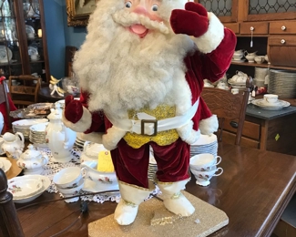 Now here is a treasure. A vintage Store Window Santa and he works. One of a kind