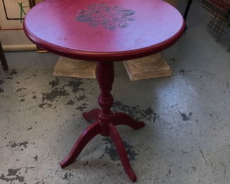 Love this little Red Painted Table