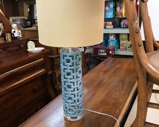 Another great Lamp with Blue/silver and glass.