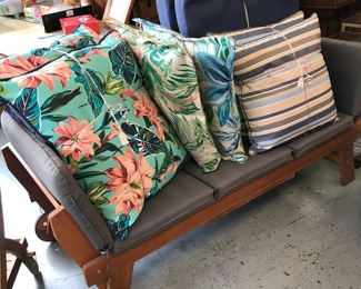 Great pillows for Patio and Porch. Grey pads go with setee.