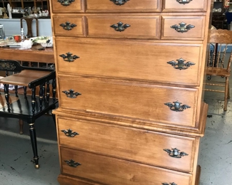 Maple Step Back Early American Dresser/Chest
