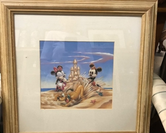 Mickey and Minnie and Pluto at the Beach