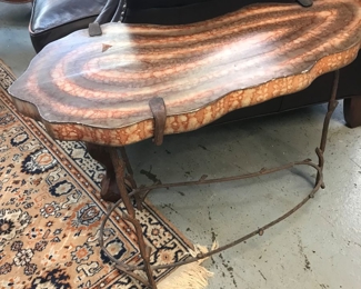 Wonderful metal tables with twig like metal base. (chairs not available)